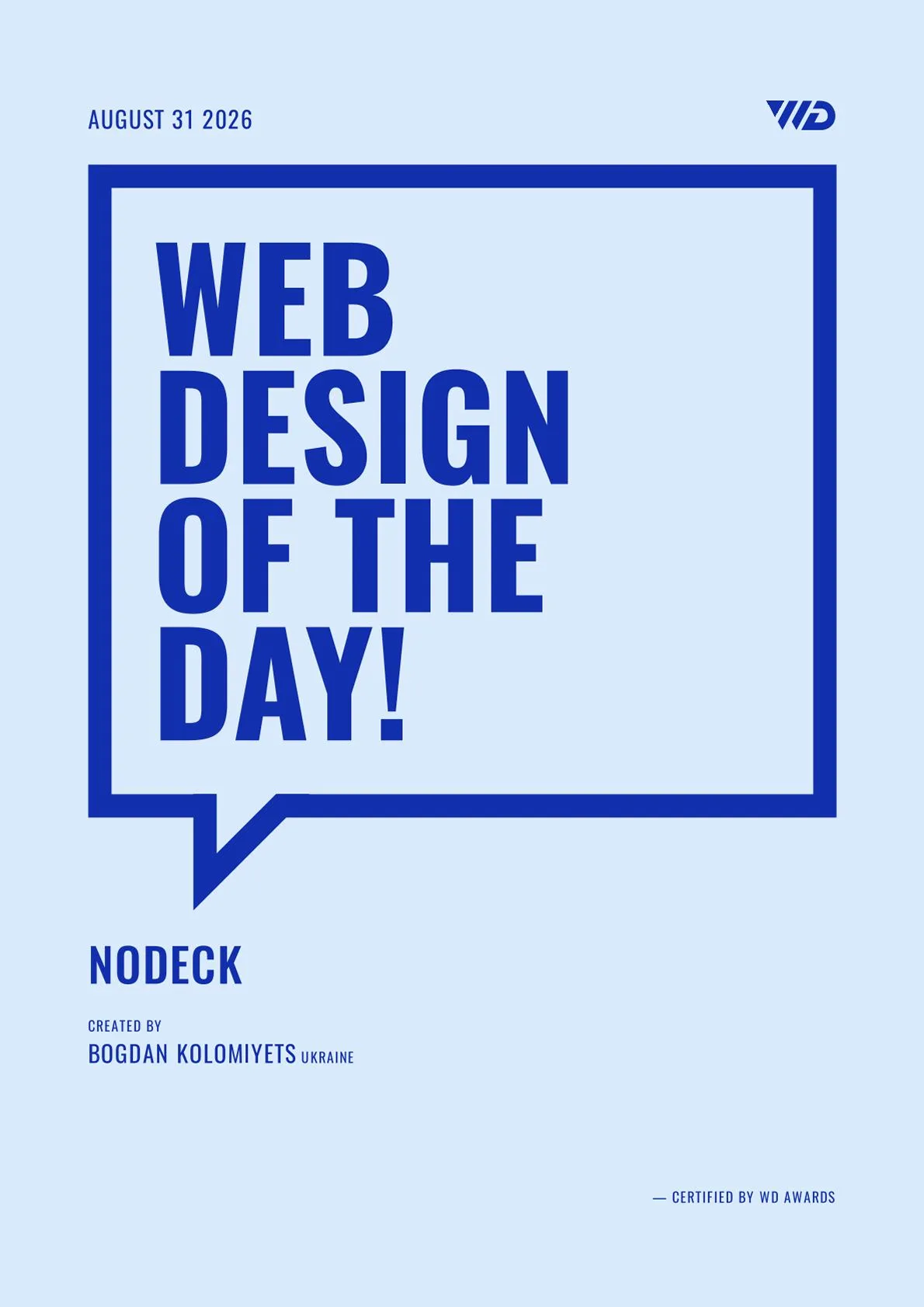 WD Awards — Site of the Day